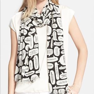 Kate Spade chitter chatter scarf